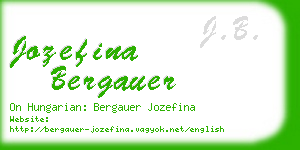 jozefina bergauer business card